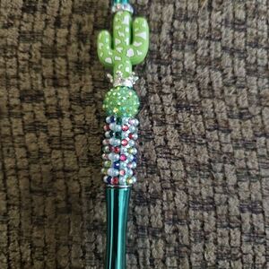 Colorful Beaded Cactus Pen